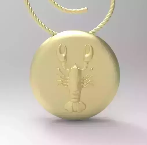 Cancer pendant 3d model 002