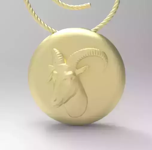 Aries pendant 3d model 002