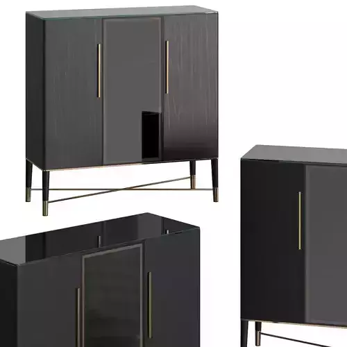 Gallotti and Radice Tama Vitrine Sideboard