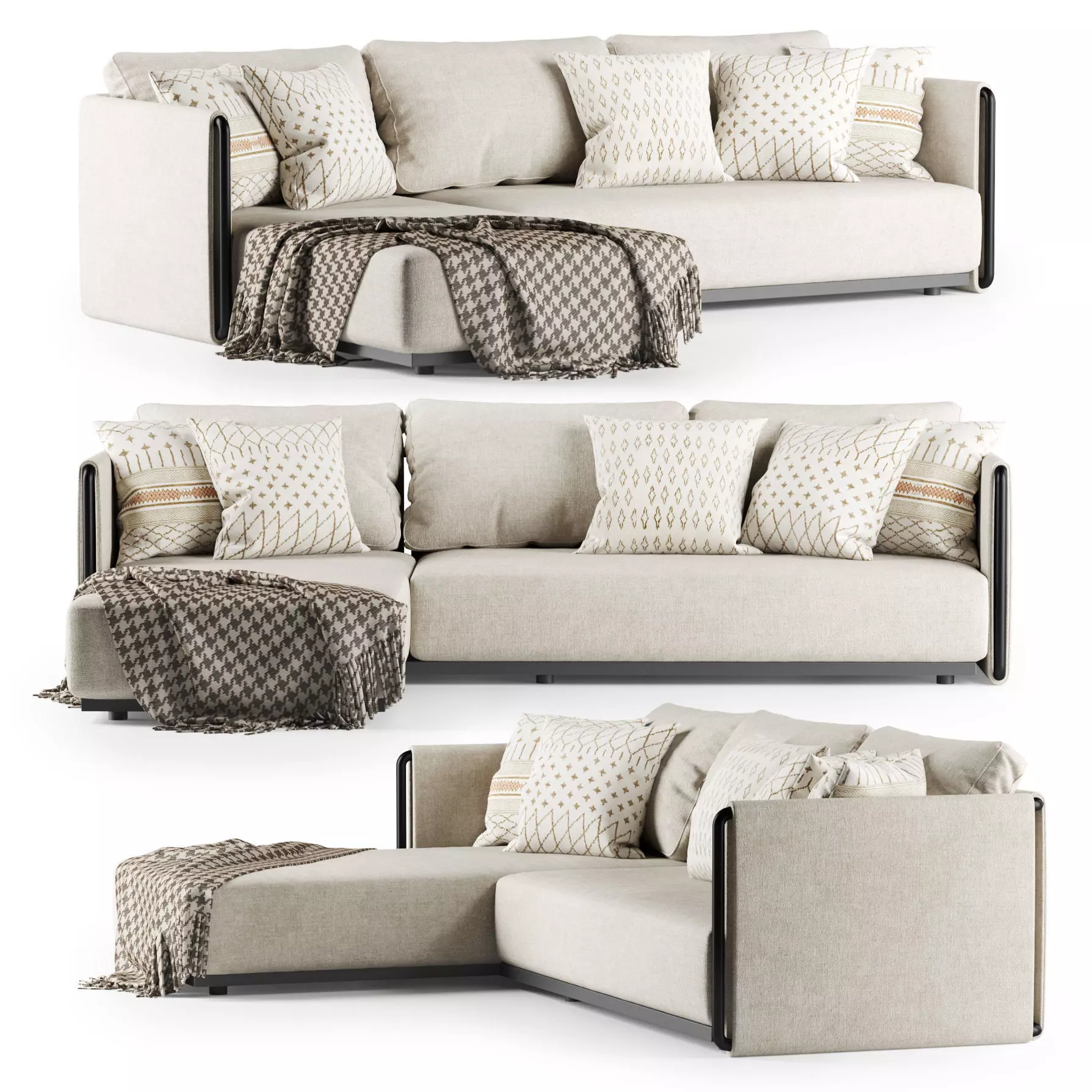 Modern living room sofa 3D model