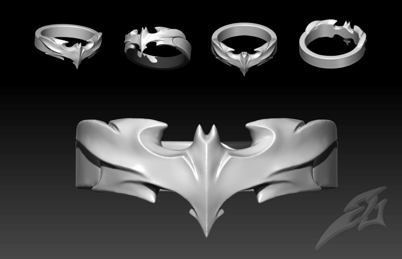 Dark Knight Ring 3D print model_3