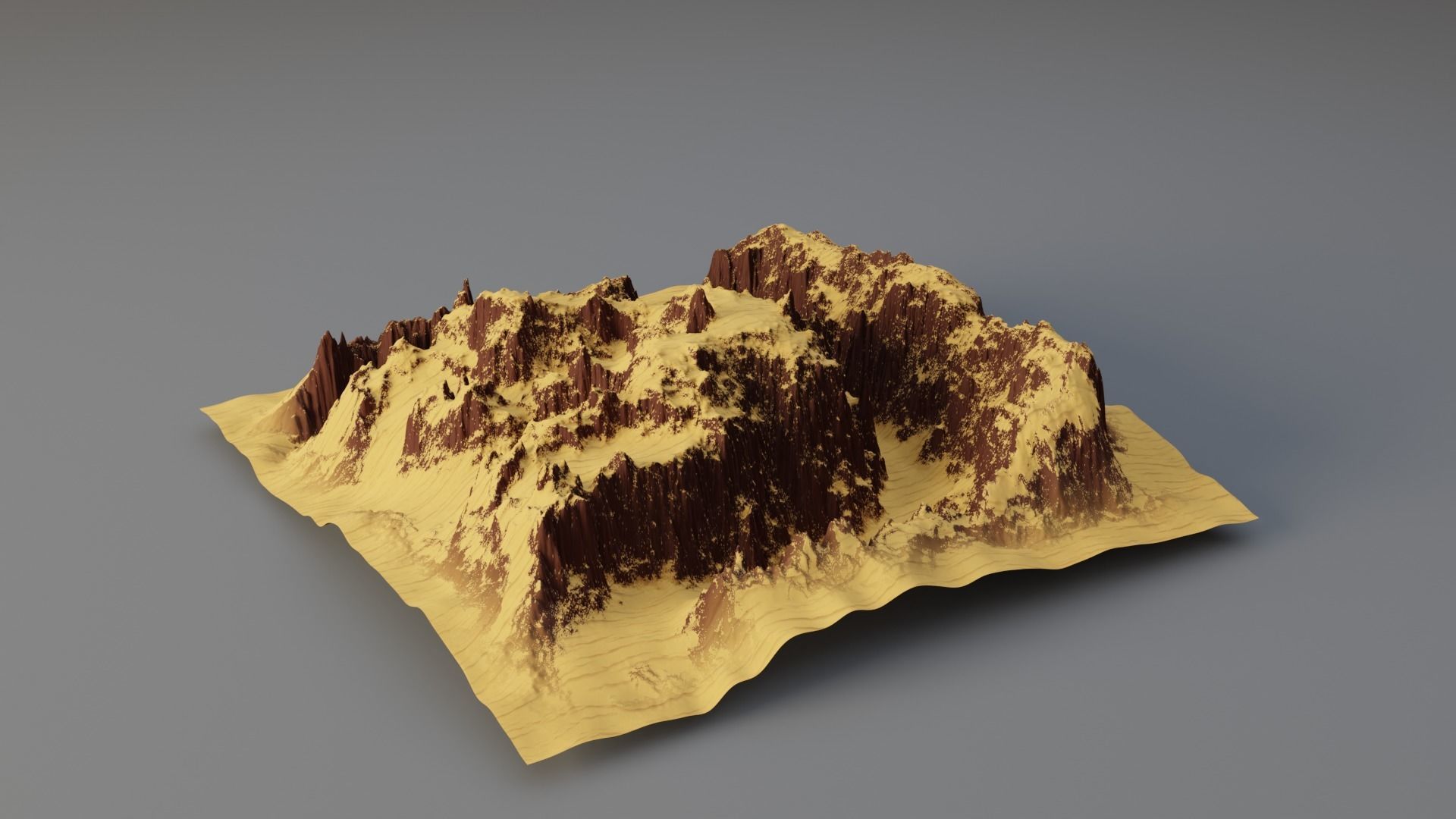 Huge Terrain Pack and Mountain Material Generator Low-poly 3D model_21