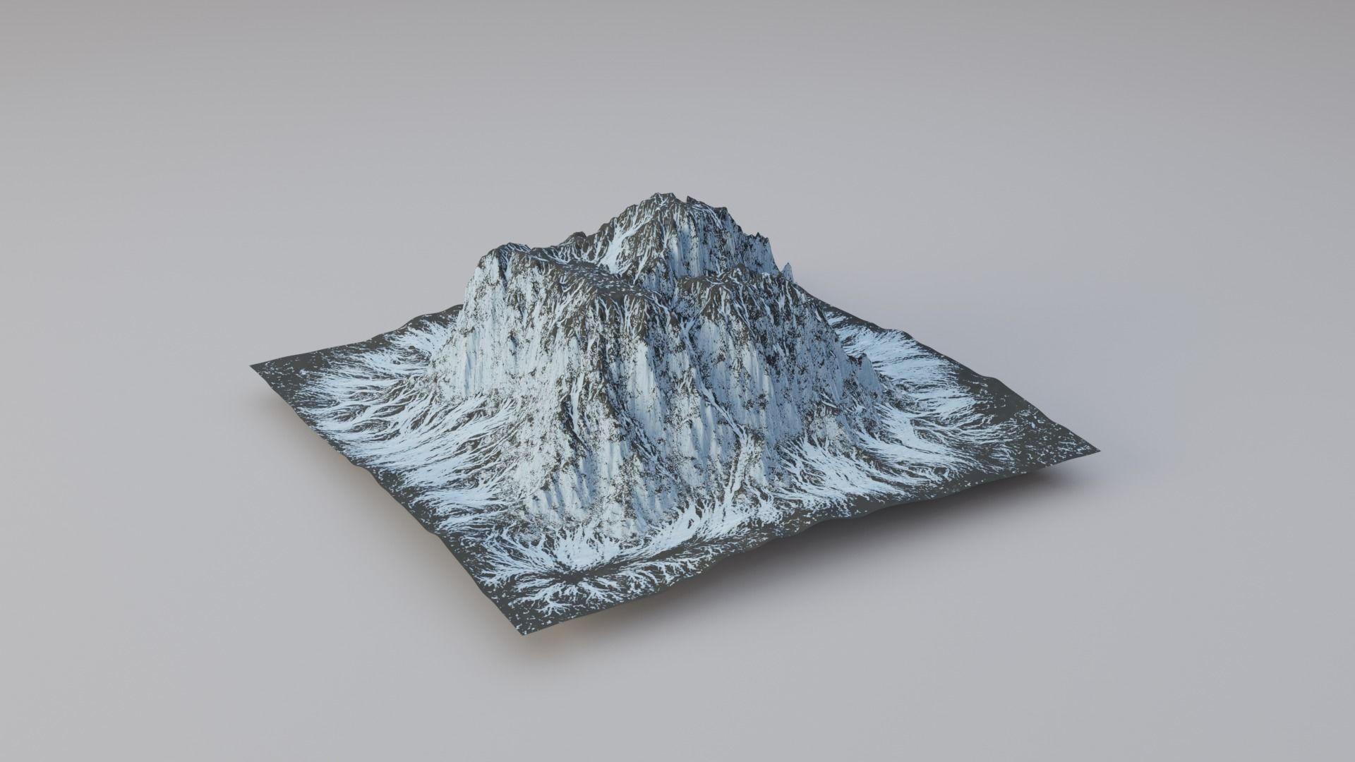 Huge Terrain Pack and Mountain Material Generator Low-poly 3D model_19