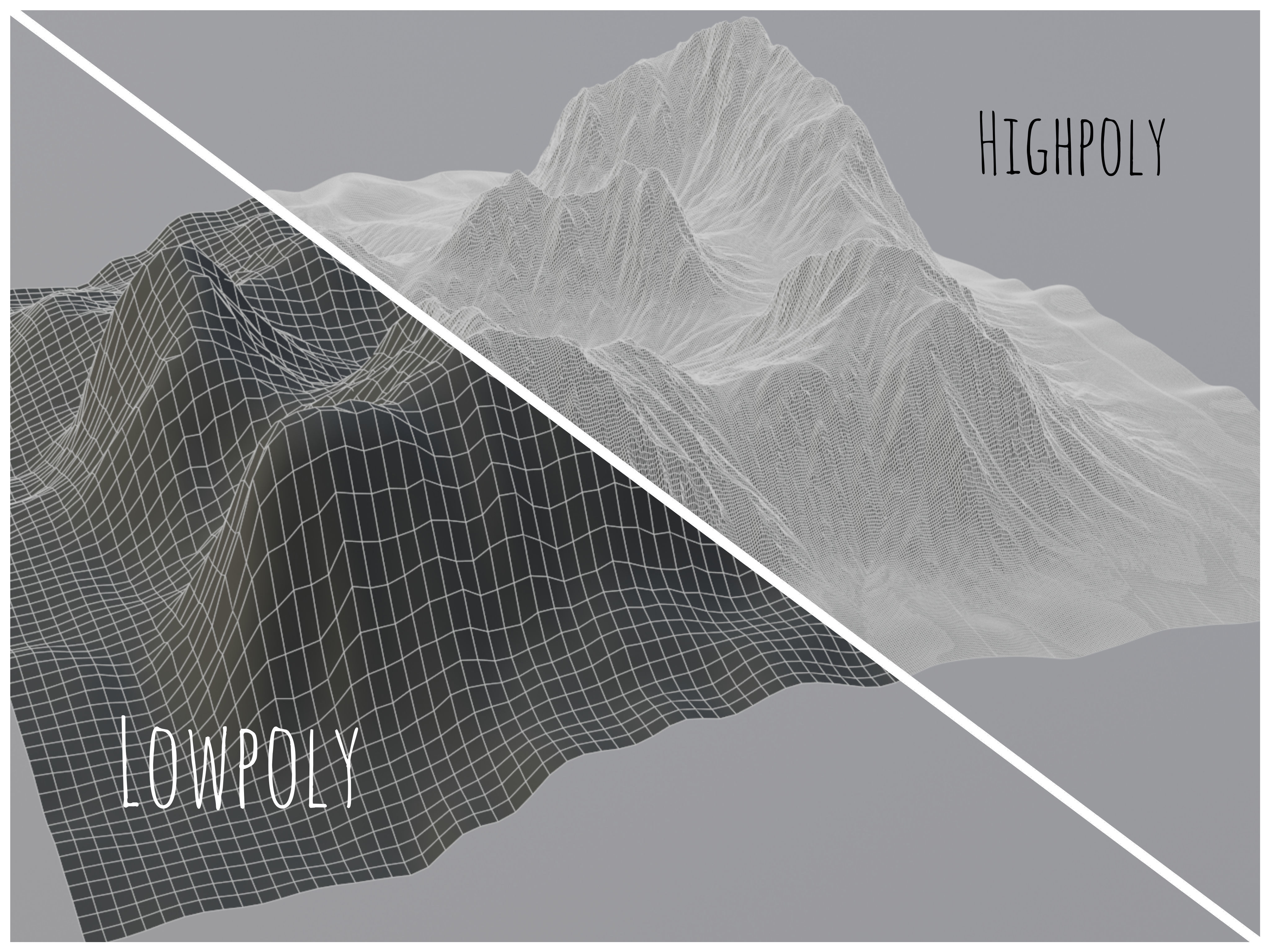 Huge Terrain Pack and Mountain Material Generator Low-poly 3D model_6