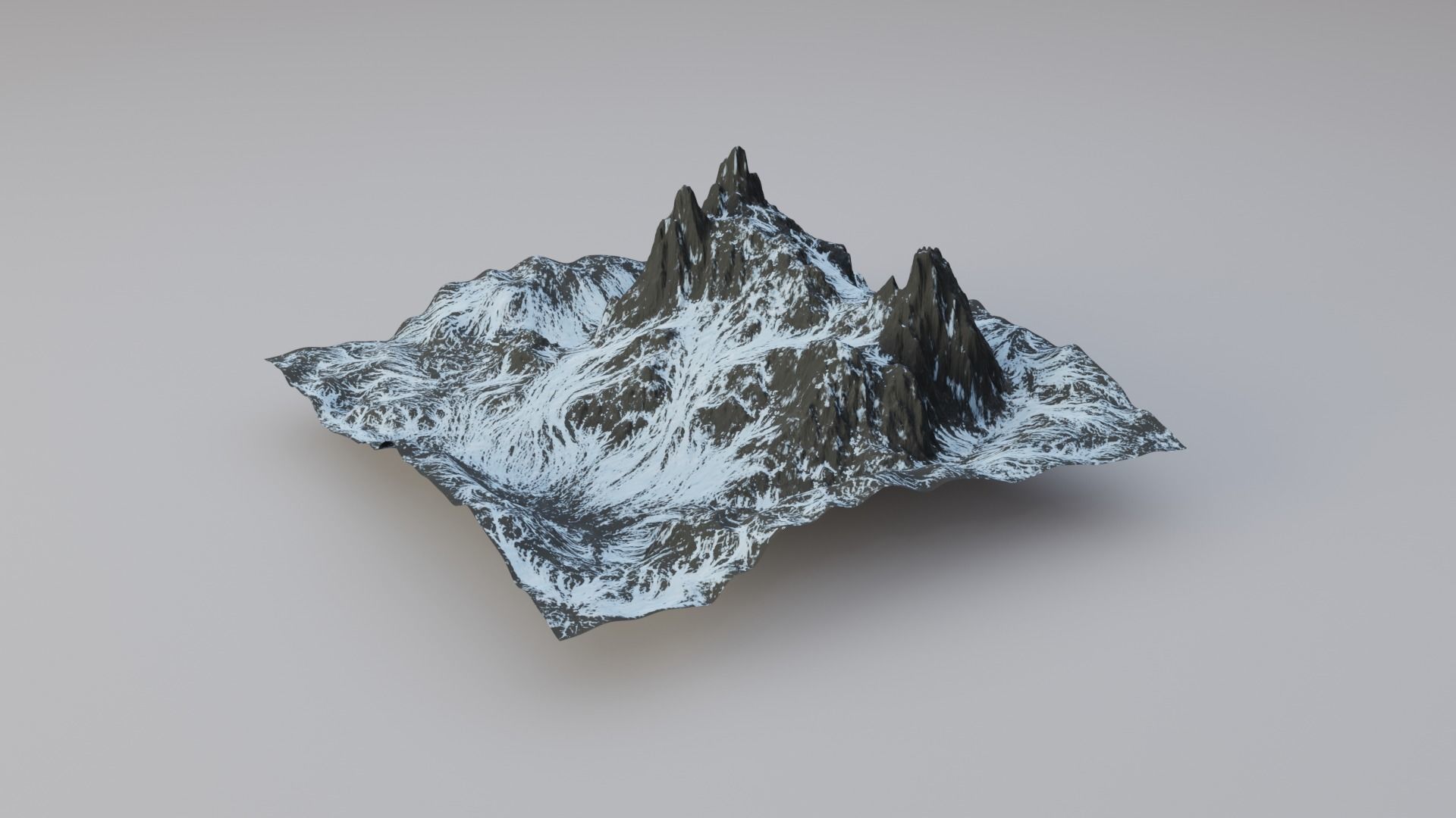 Huge Terrain Pack and Mountain Material Generator Low-poly 3D model_16