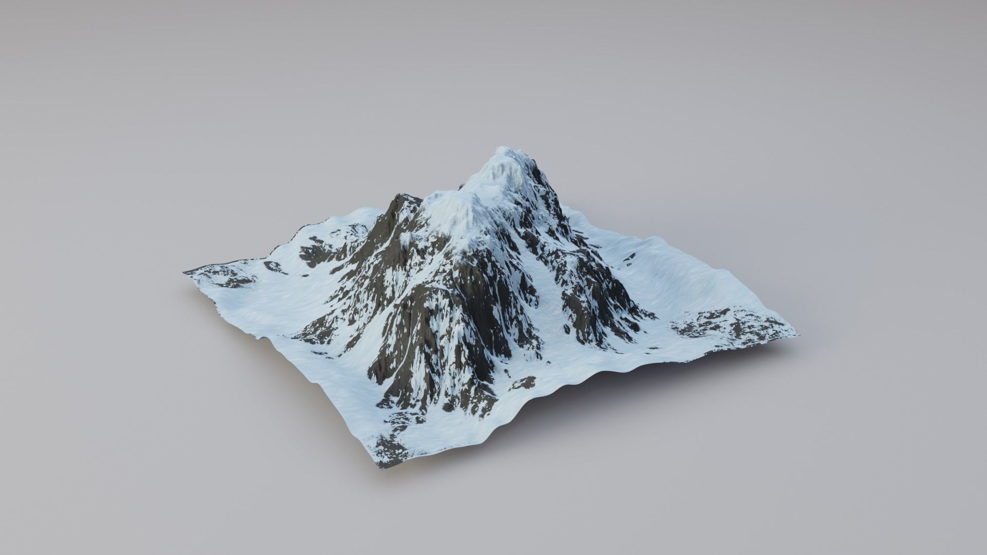 Huge Terrain Pack and Mountain Material Generator Low-poly 3D model_14