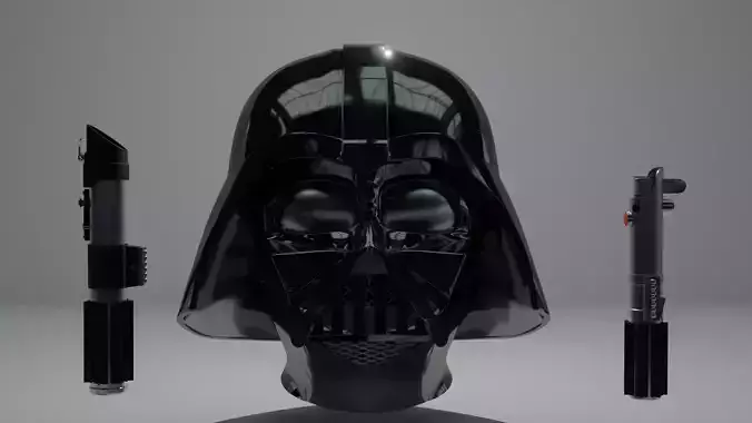 Darth Vader Helmet   Luke - Vader Lightsaber