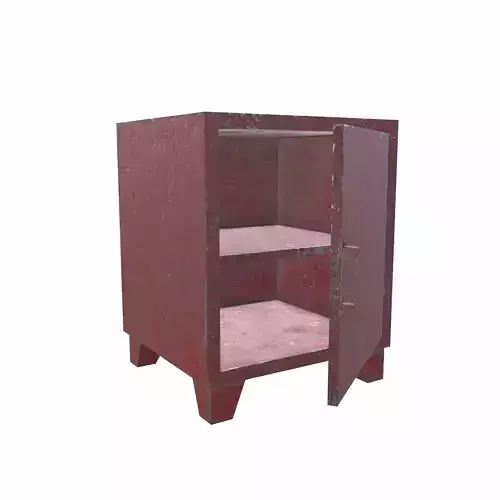 Bedside metal Table - 02 Low-poly 3D model