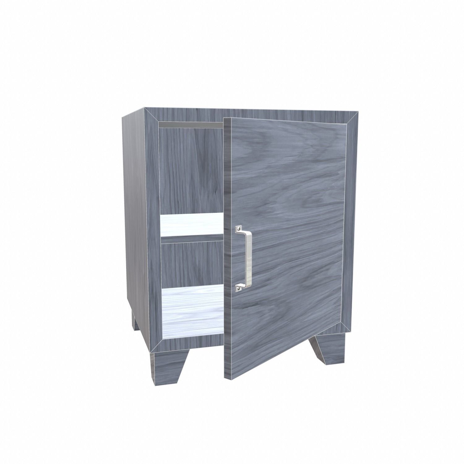 Bedside metal Table - 05 Low-poly 3D model_11