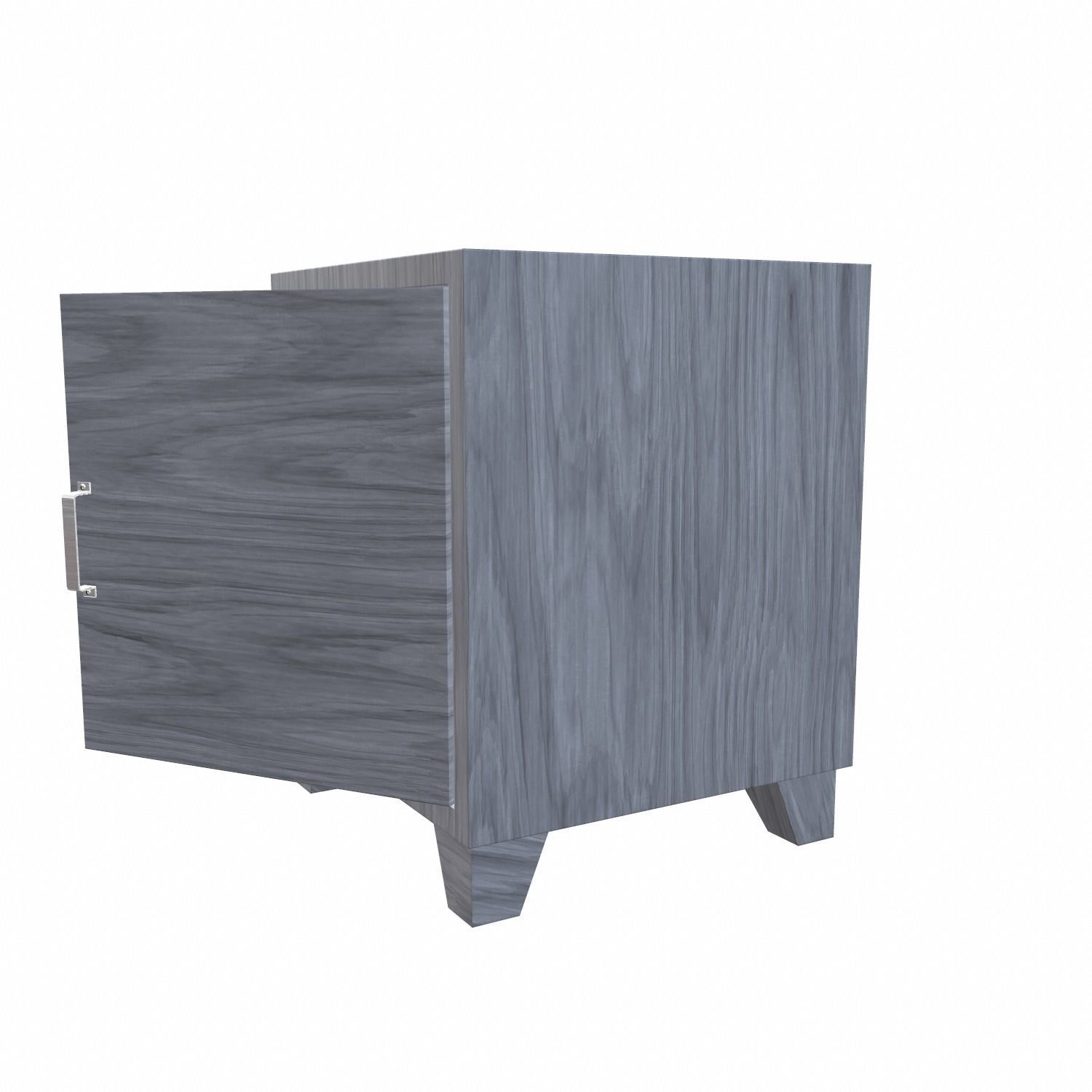 Bedside metal Table - 05 Low-poly 3D model_4