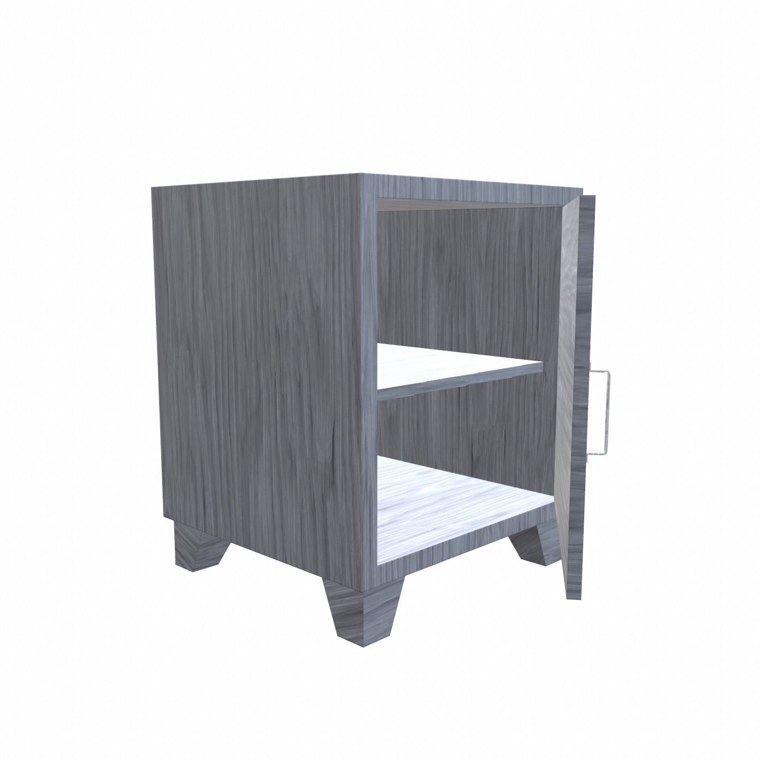 Bedside metal Table - 05 Low-poly 3D model_8