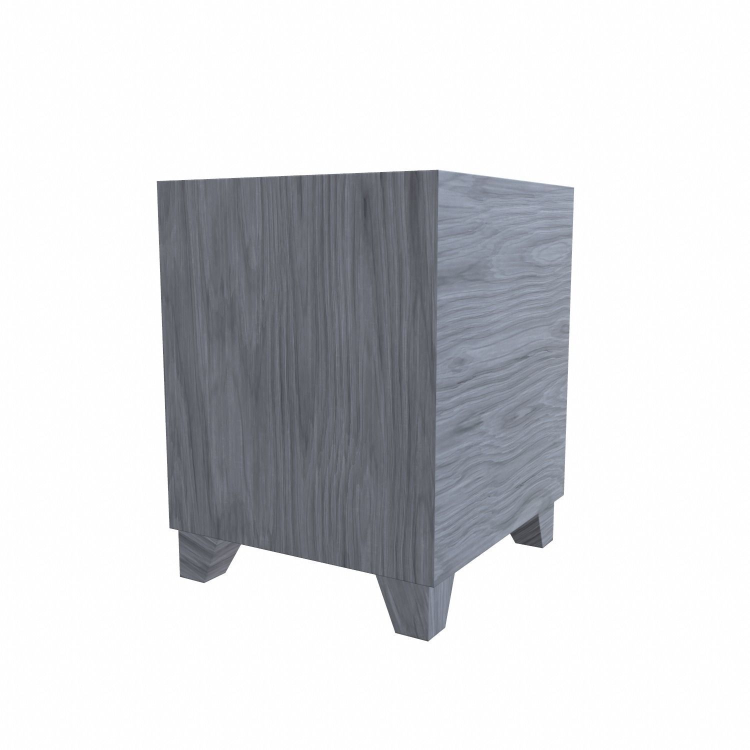 Bedside metal Table - 05 Low-poly 3D model_3
