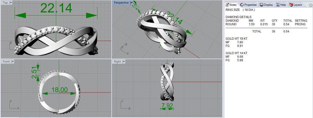 twisted ring 3D print model_5