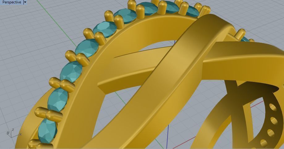 twisted ring 3D print model_4