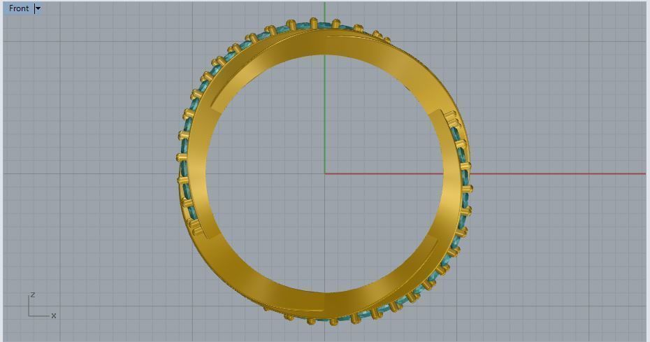 twisted ring 3D print model_3