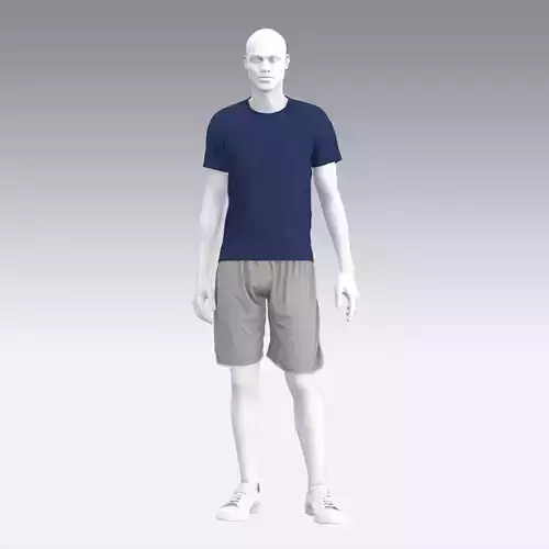 PLASDR mannequin wearing shirt and shorts