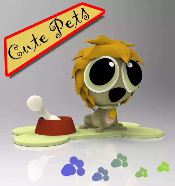 Cute Pets Coleccionables Leon 3D print model