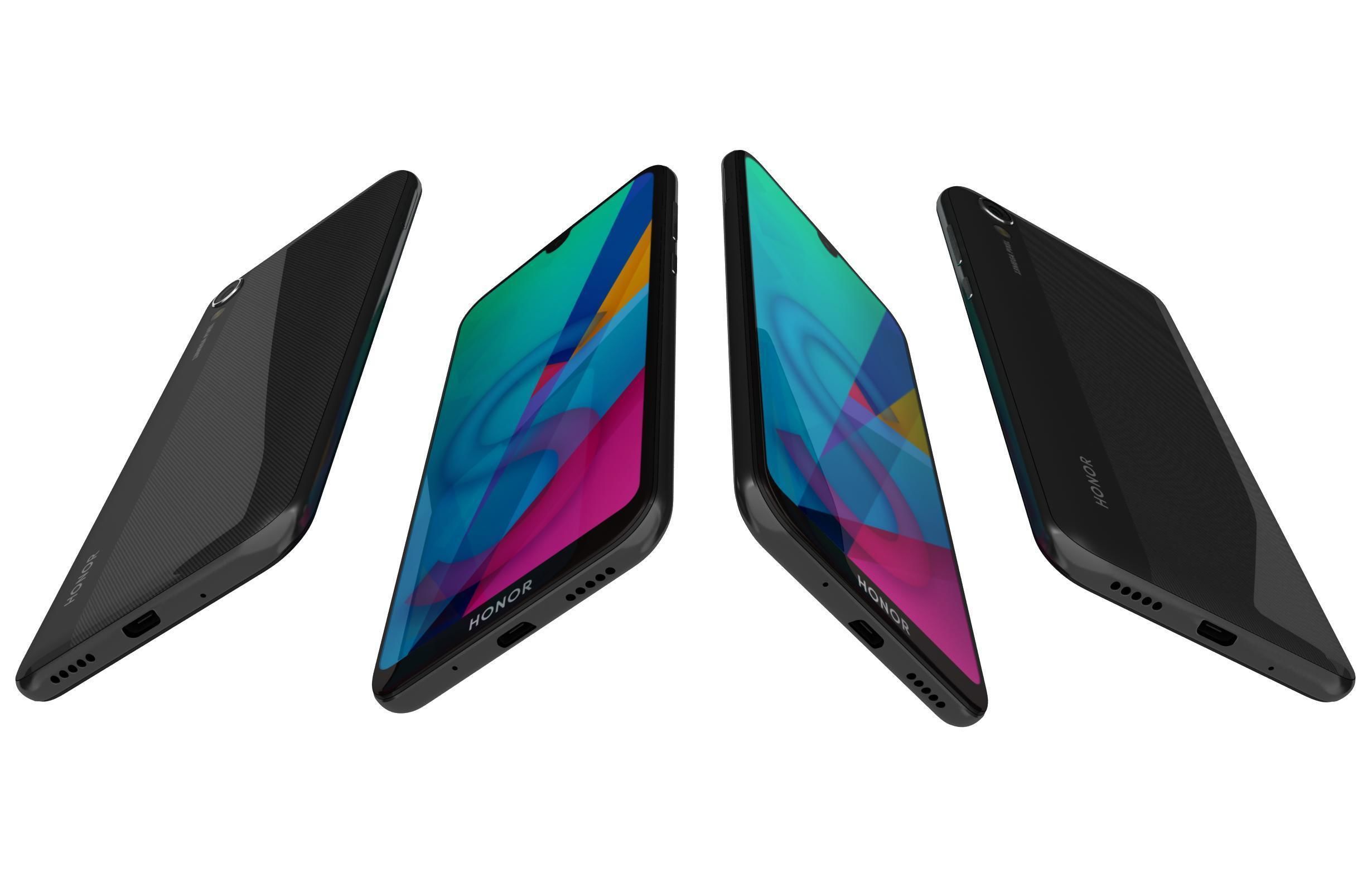 Honor 8S Midnight Black 3D model_5