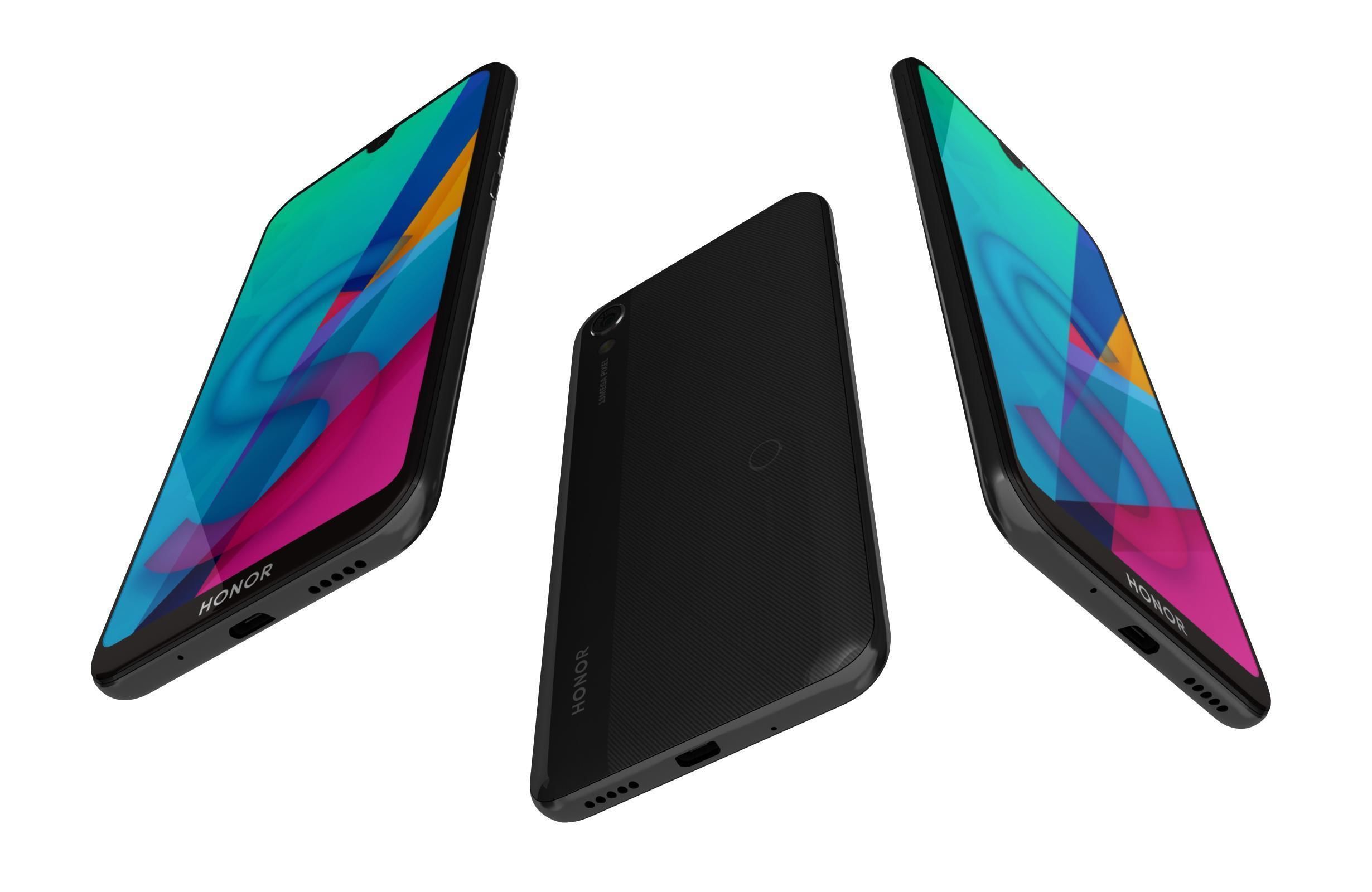 Honor 8S Midnight Black 3D model_2