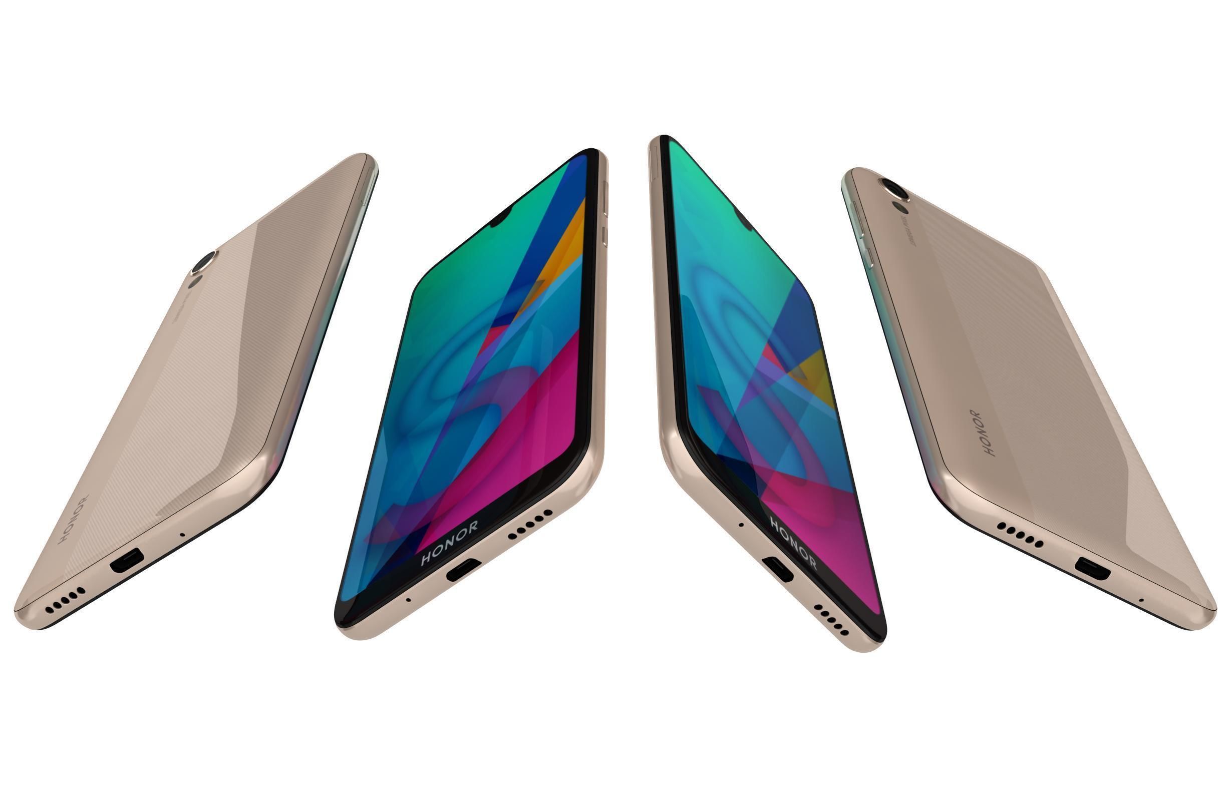 Honor 8S All Colors 3D model_11