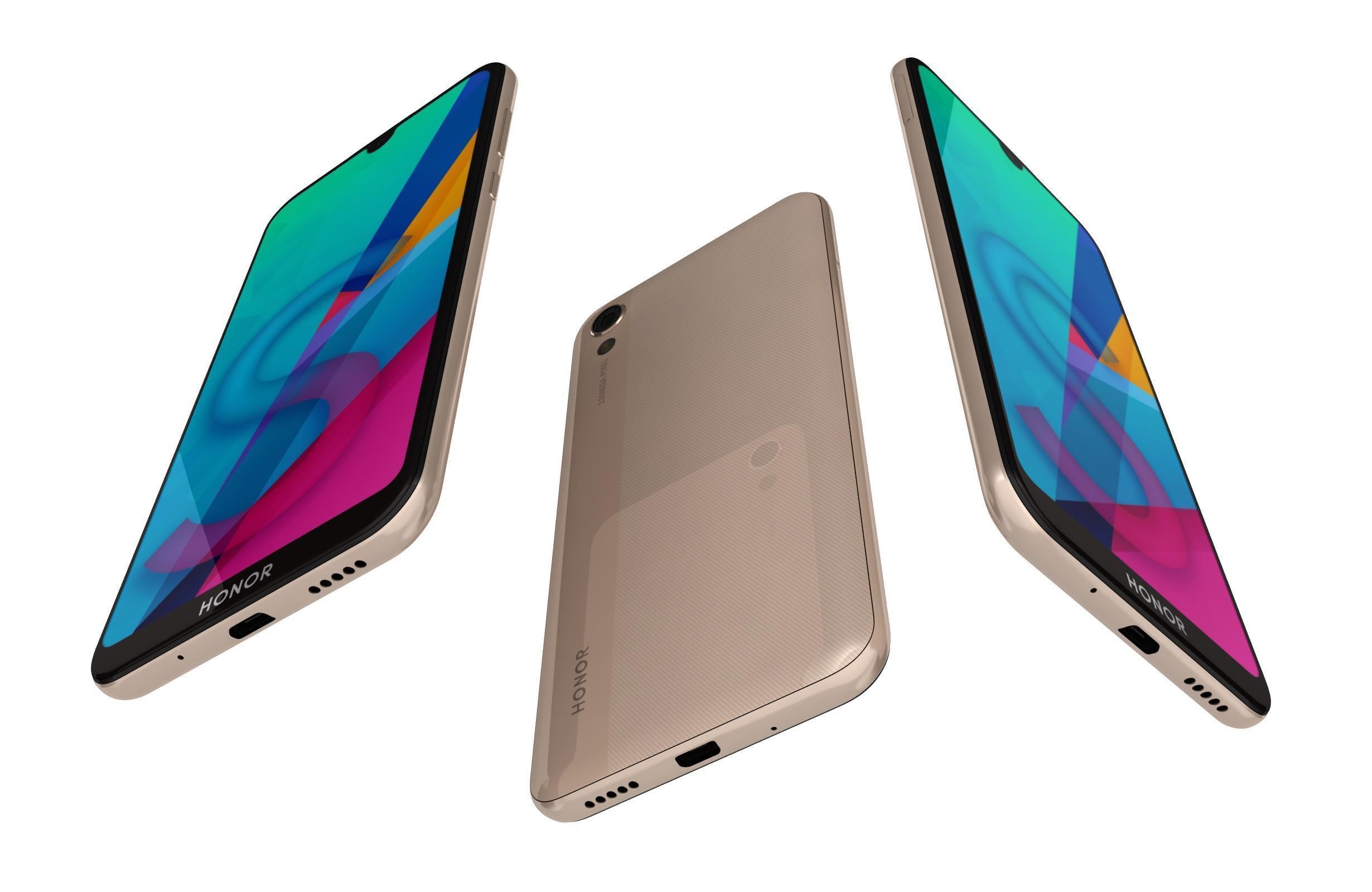 Honor 8S All Colors 3D model_12