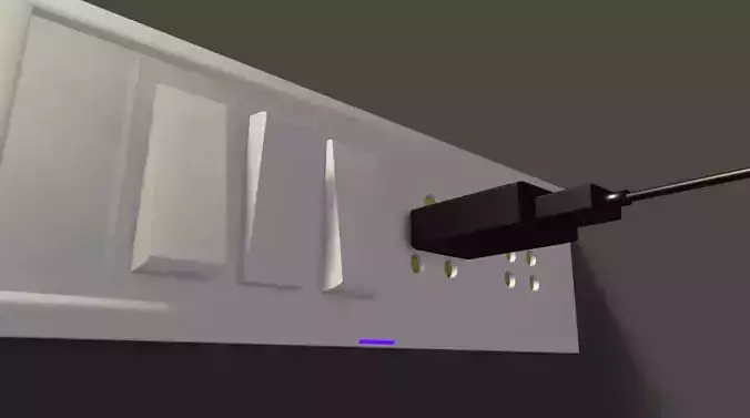 Electric Switch Board and Charger 3D Model free Download