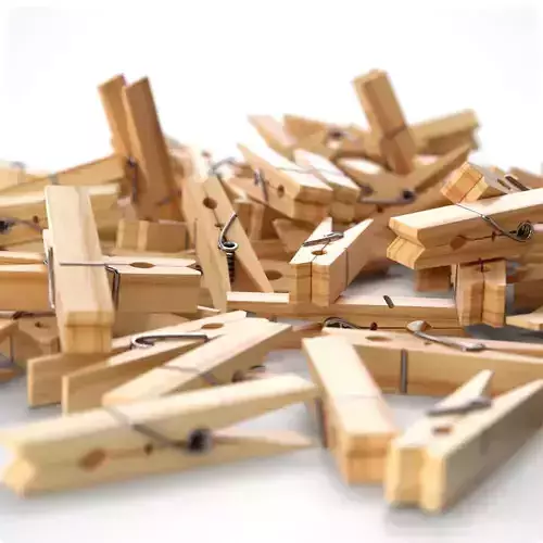 Wooden Clothes Peg Low-poly 3D model