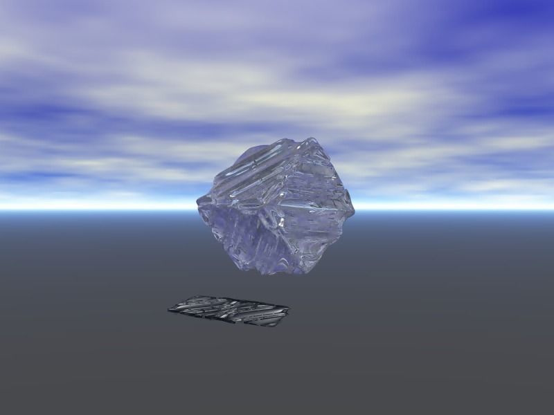 Cube techno 2 objets Free 3D model_1