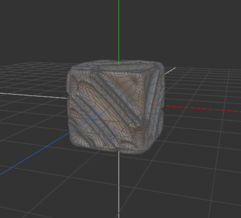 Cube techno 2 objets Free 3D model_2