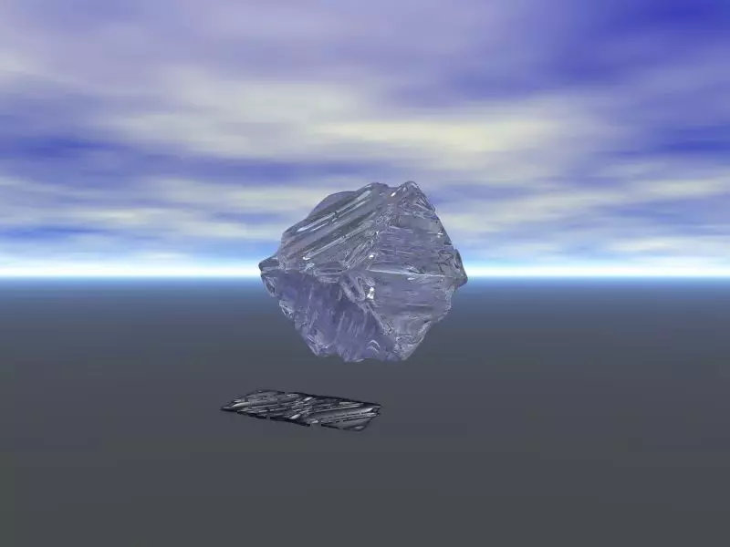 Cube techno 2 objets Free 3D model_0