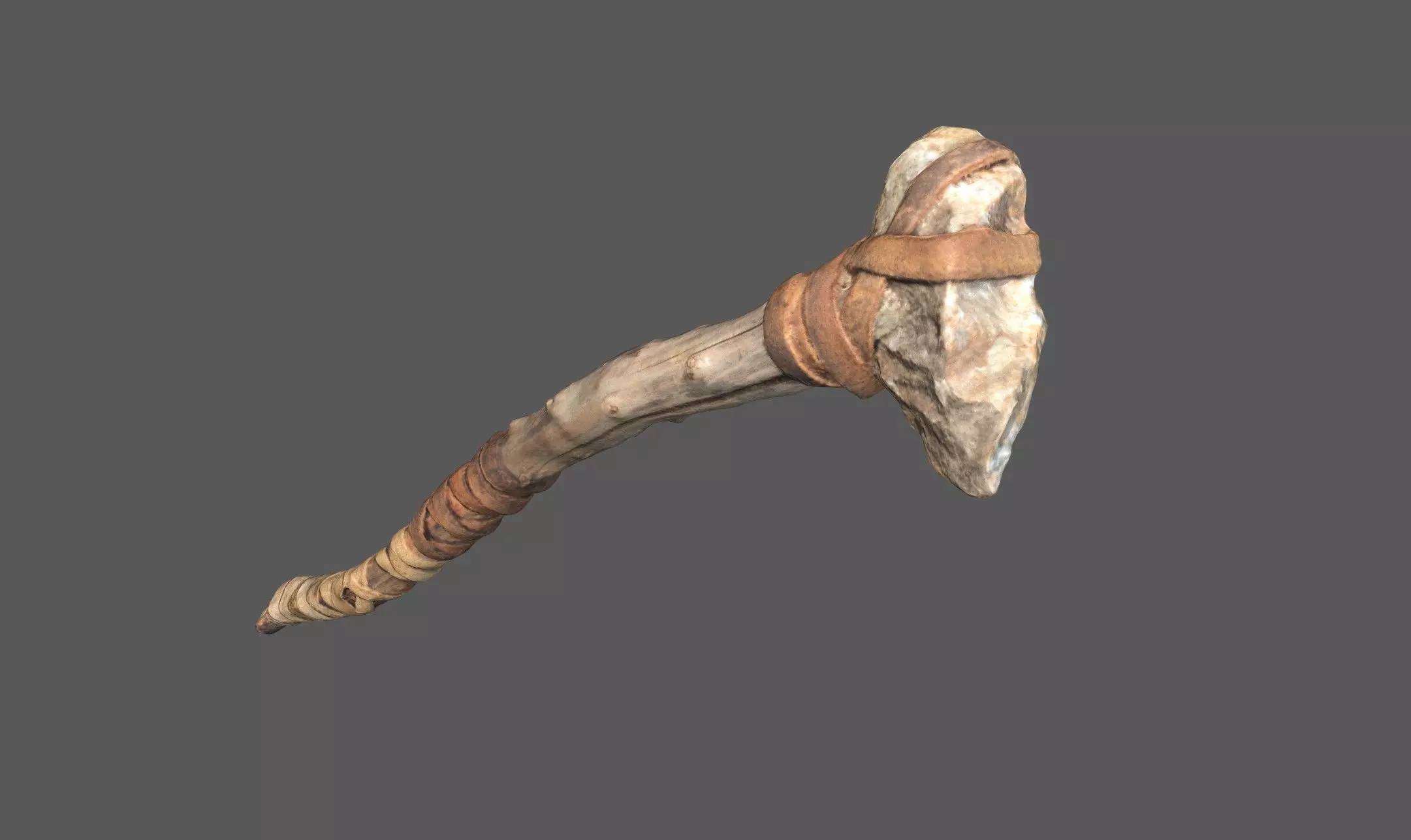 3D Real Primitive Axe Arrow Stone Low-poly 3D model_0