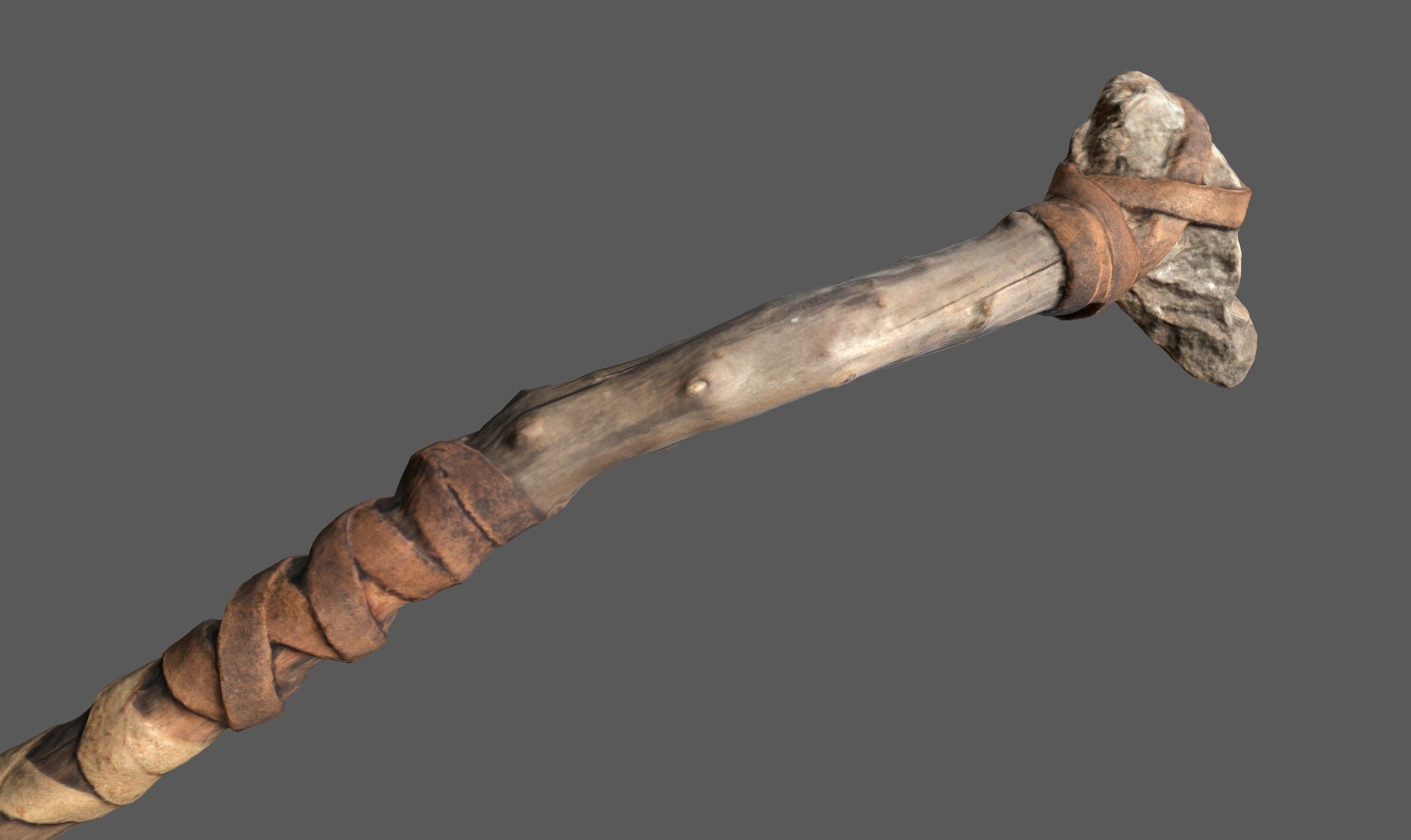 3D Real Primitive Axe Arrow Stone Low-poly 3D model_6