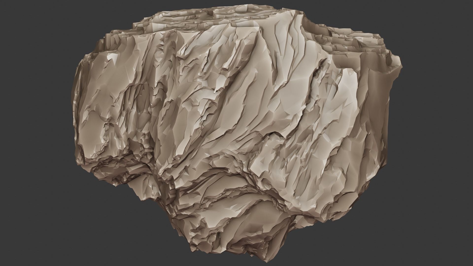Rock Cliff Assembly Asset for Concept Art 3D model_7