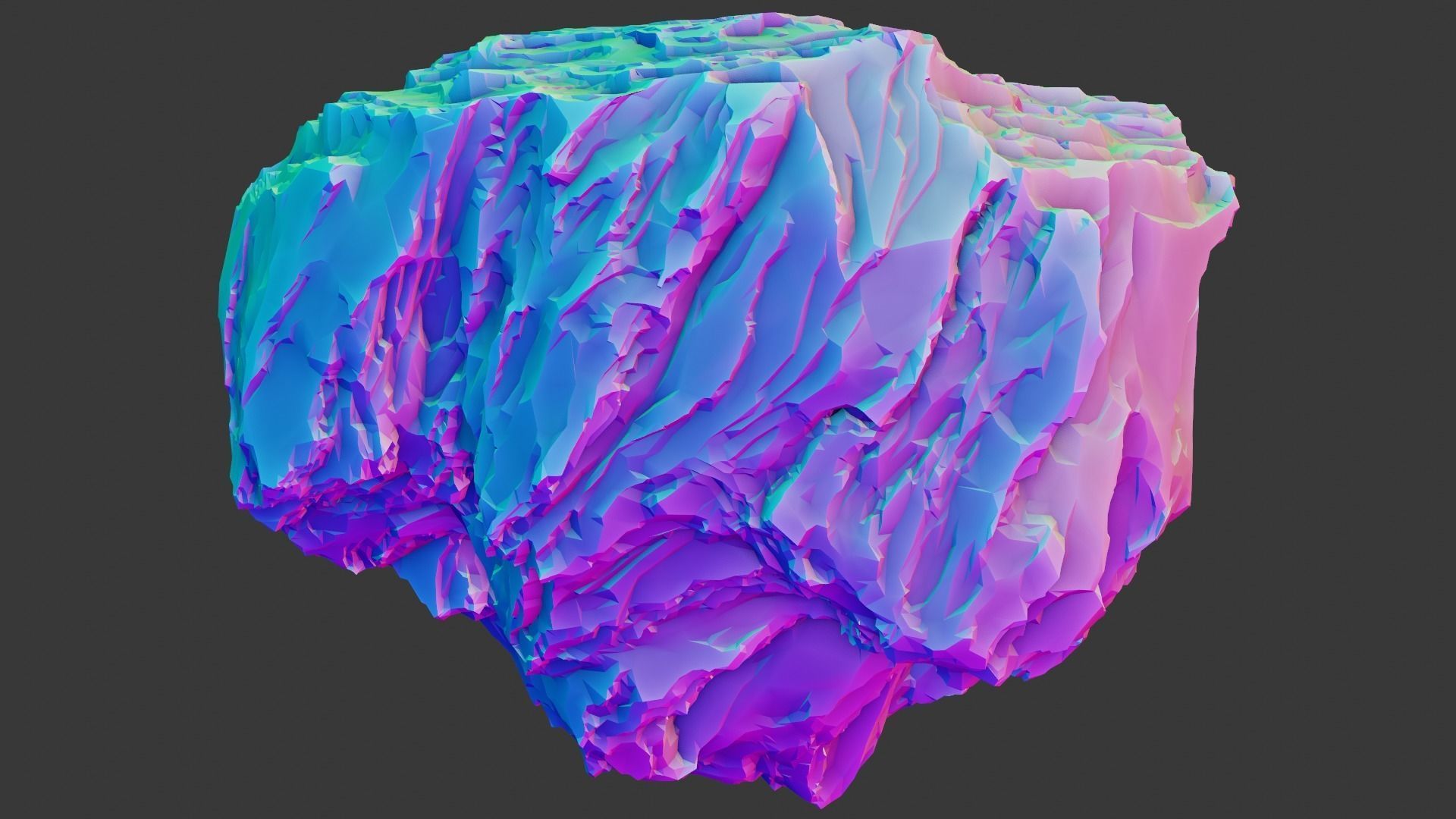 Rock Cliff Assembly Asset for Concept Art 3D model_5