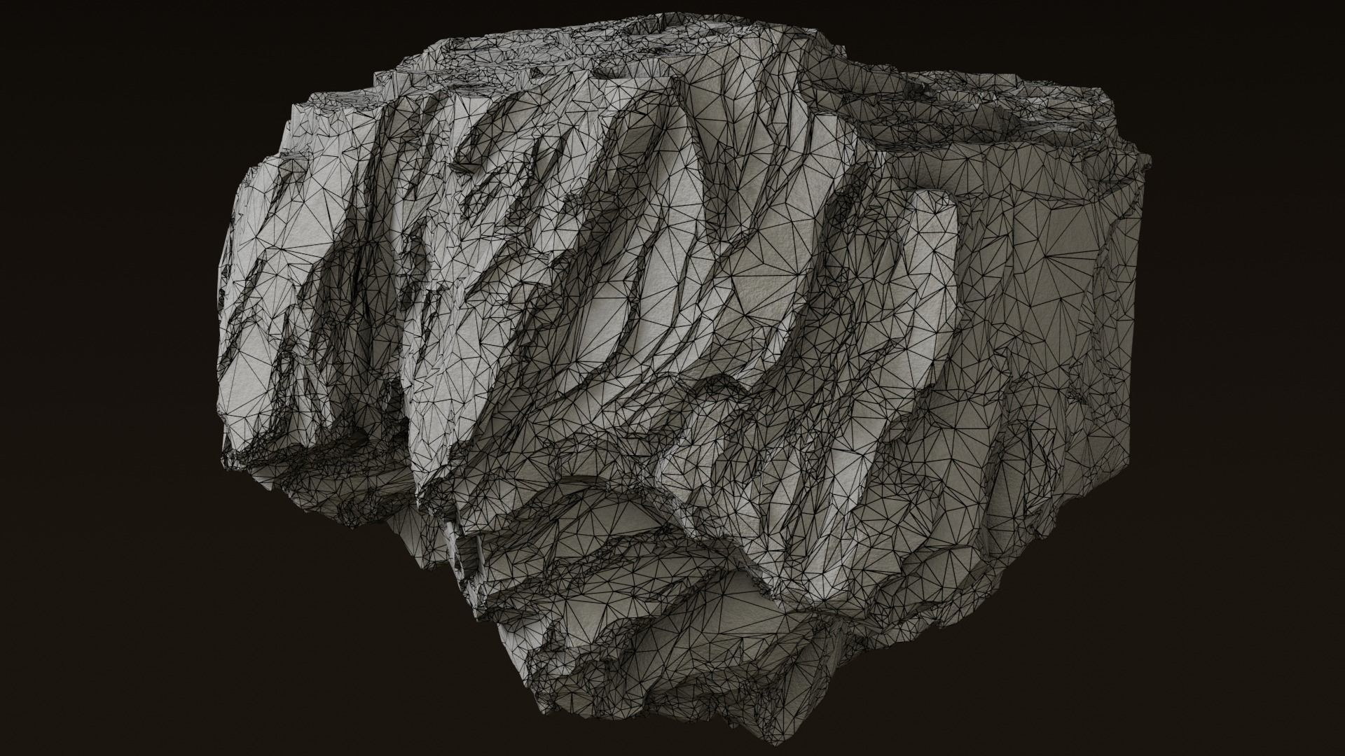 Rock Cliff Assembly Asset for Concept Art 3D model_6