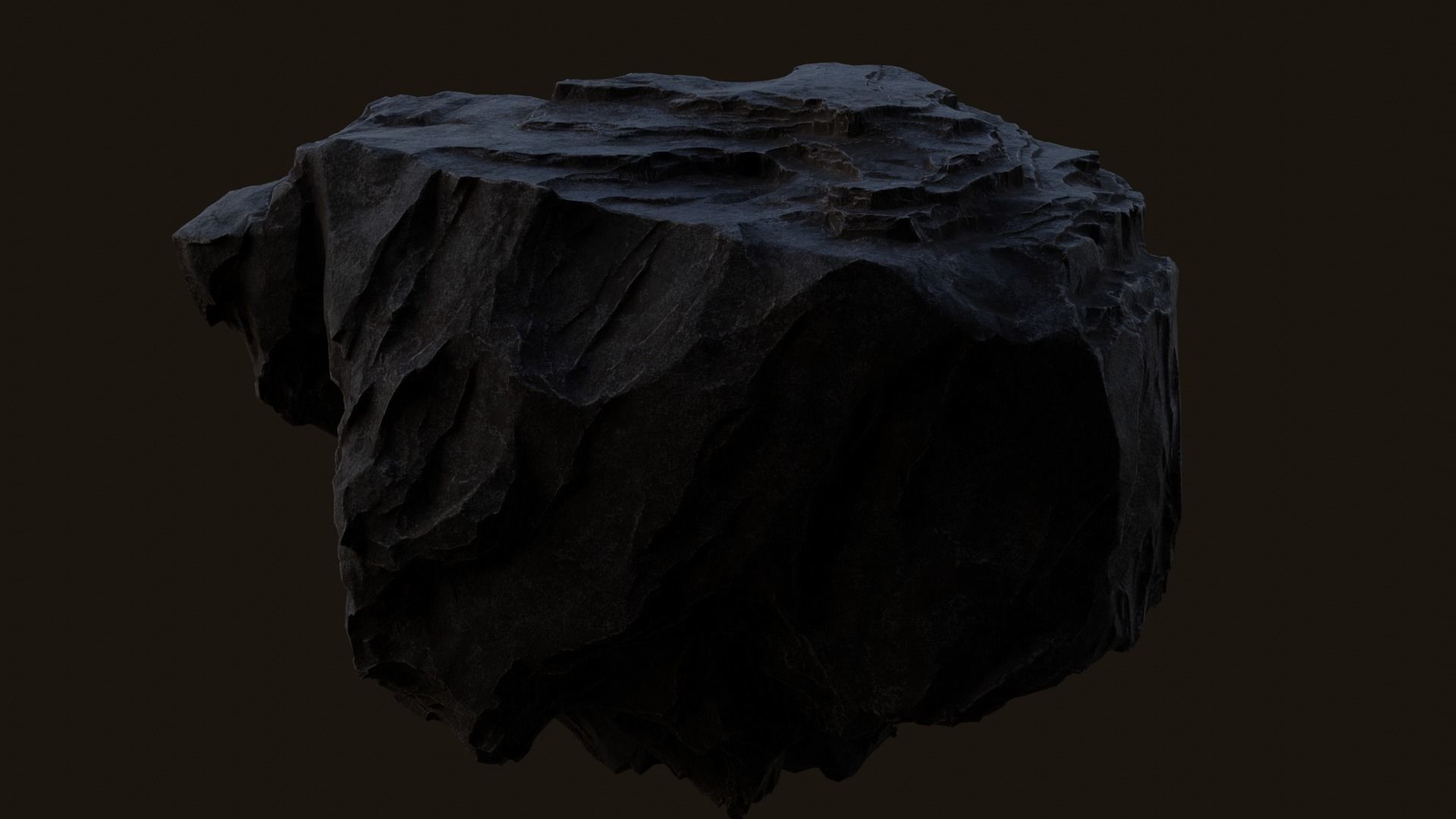 Rock Cliff Assembly Asset for Concept Art 3D model_3