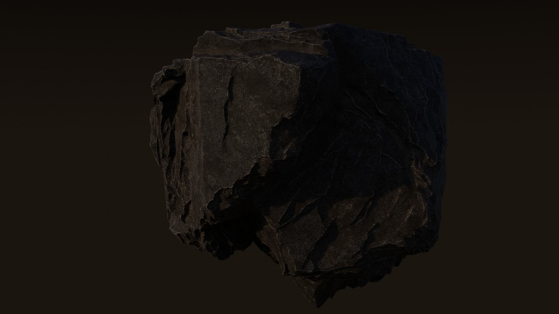 Rock Cliff Assembly Asset for Concept Art 3D model_4