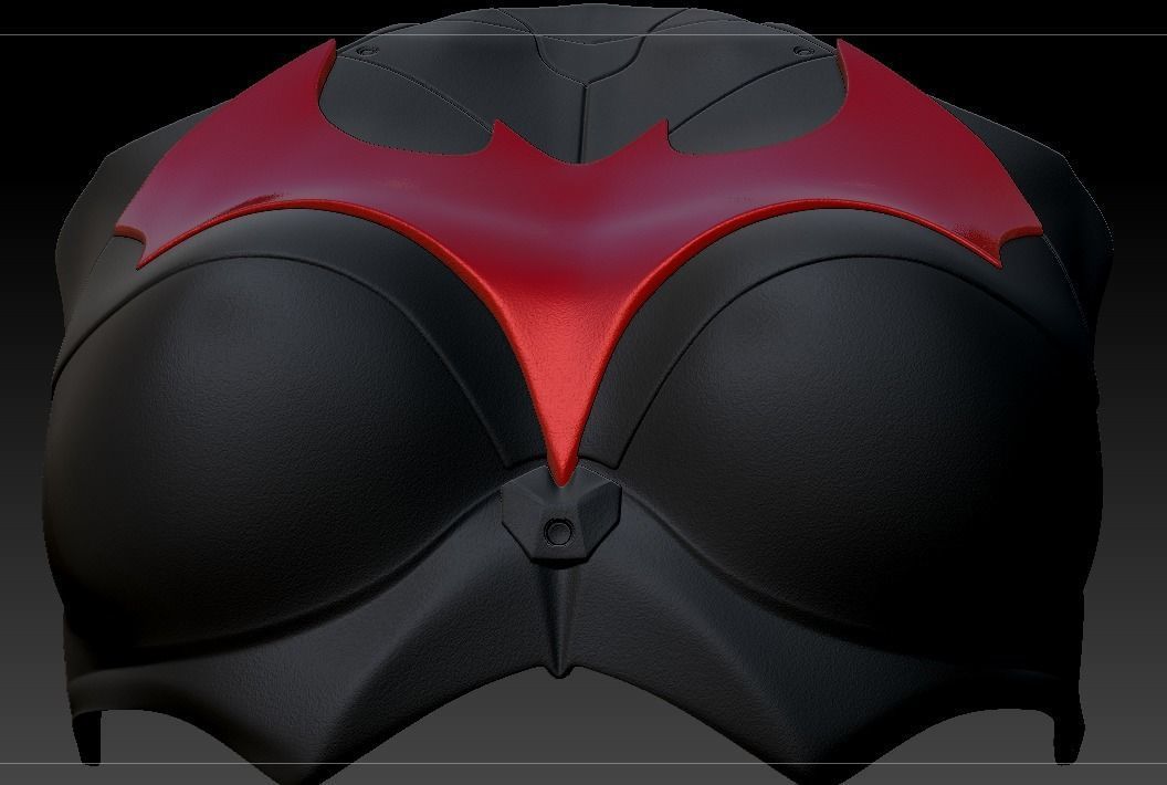 Batgirl Chest plate female armor batman printable 3D print model_15