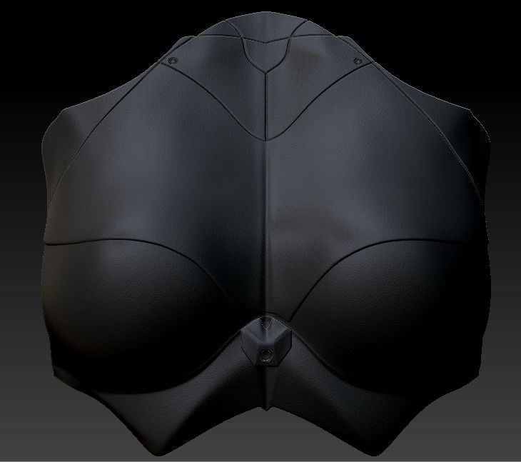 Batgirl Chest plate female armor batman printable 3D print model_4