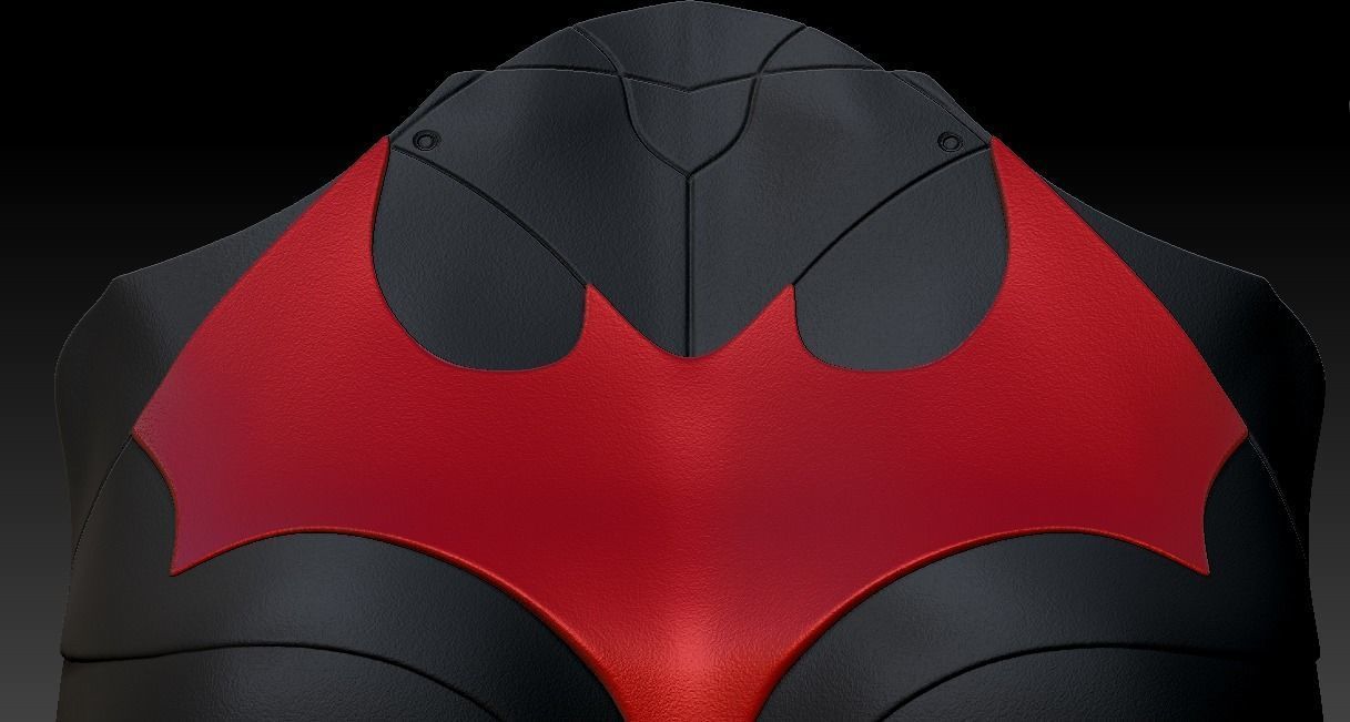 Batgirl Chest plate female armor batman printable 3D print model_13