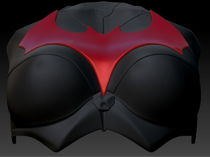 Batgirl Chest plate female armor batman printable 3D print model_14