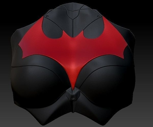 Batgirl Chest plate female armor batman printable 3D print model
