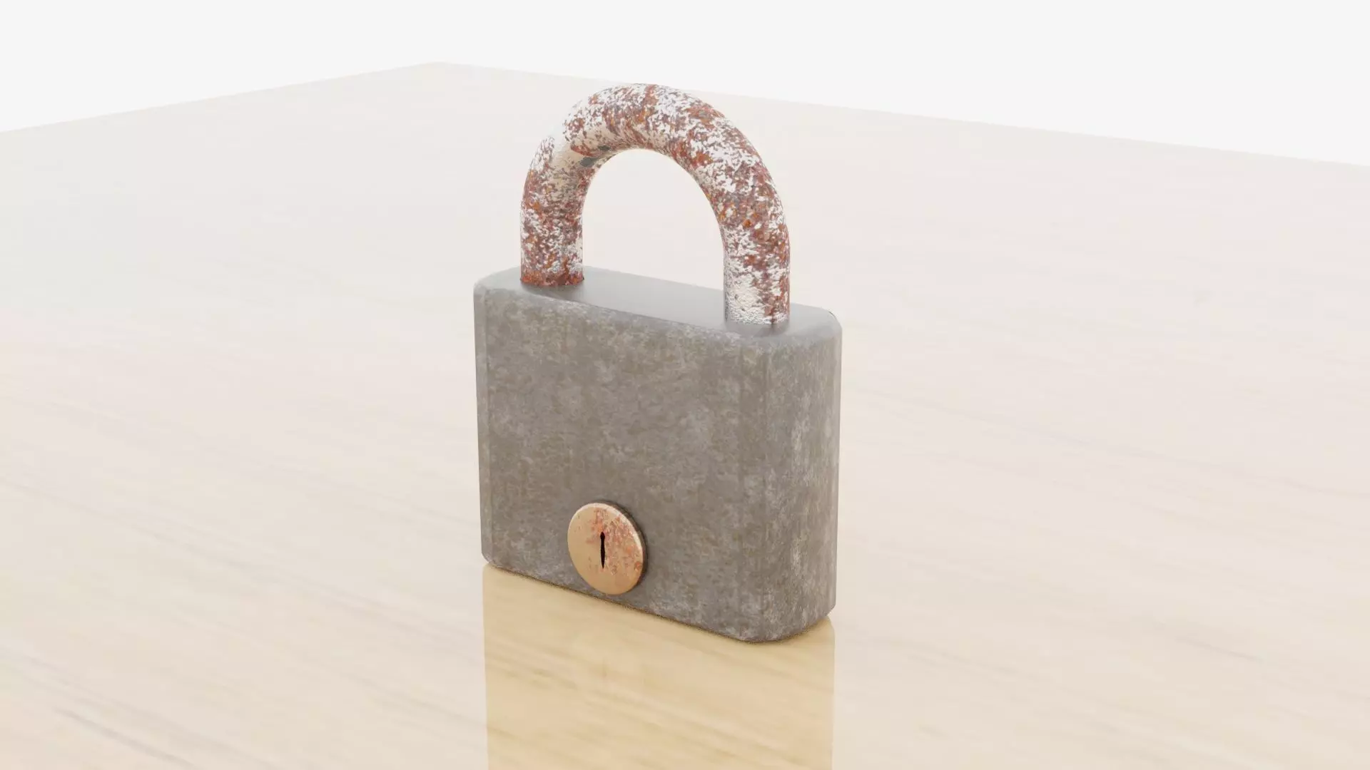 Old Padlock Rusty Free 3D model