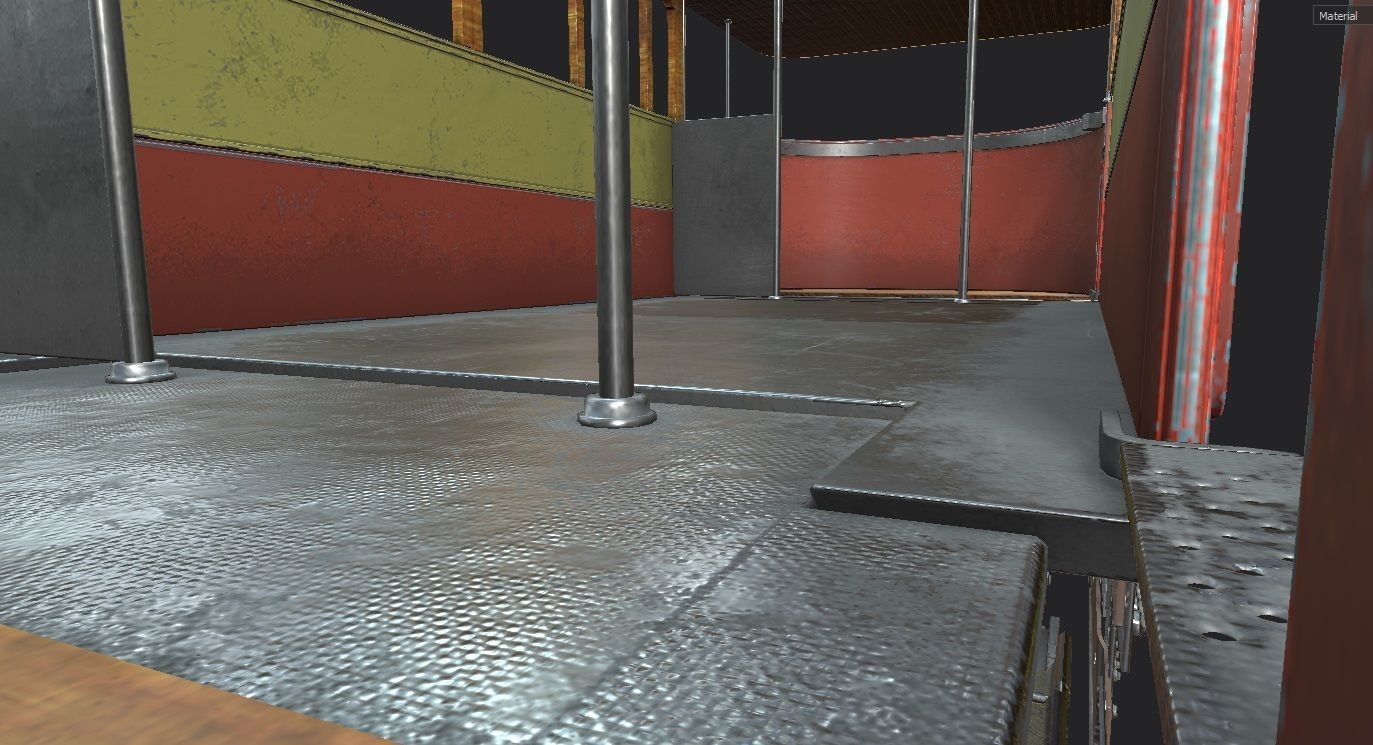 high detail tram with pbr textures 3D model_7