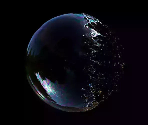 Bursting Soap Bubble Free 3D model