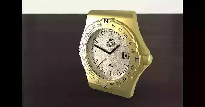Watch gold on table