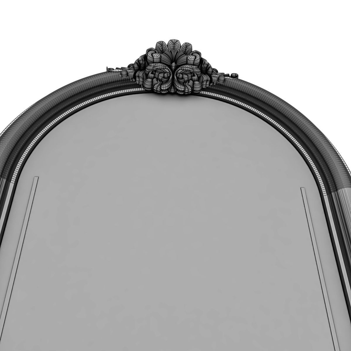 hairdresser table mirror pink green gold 3D model_14