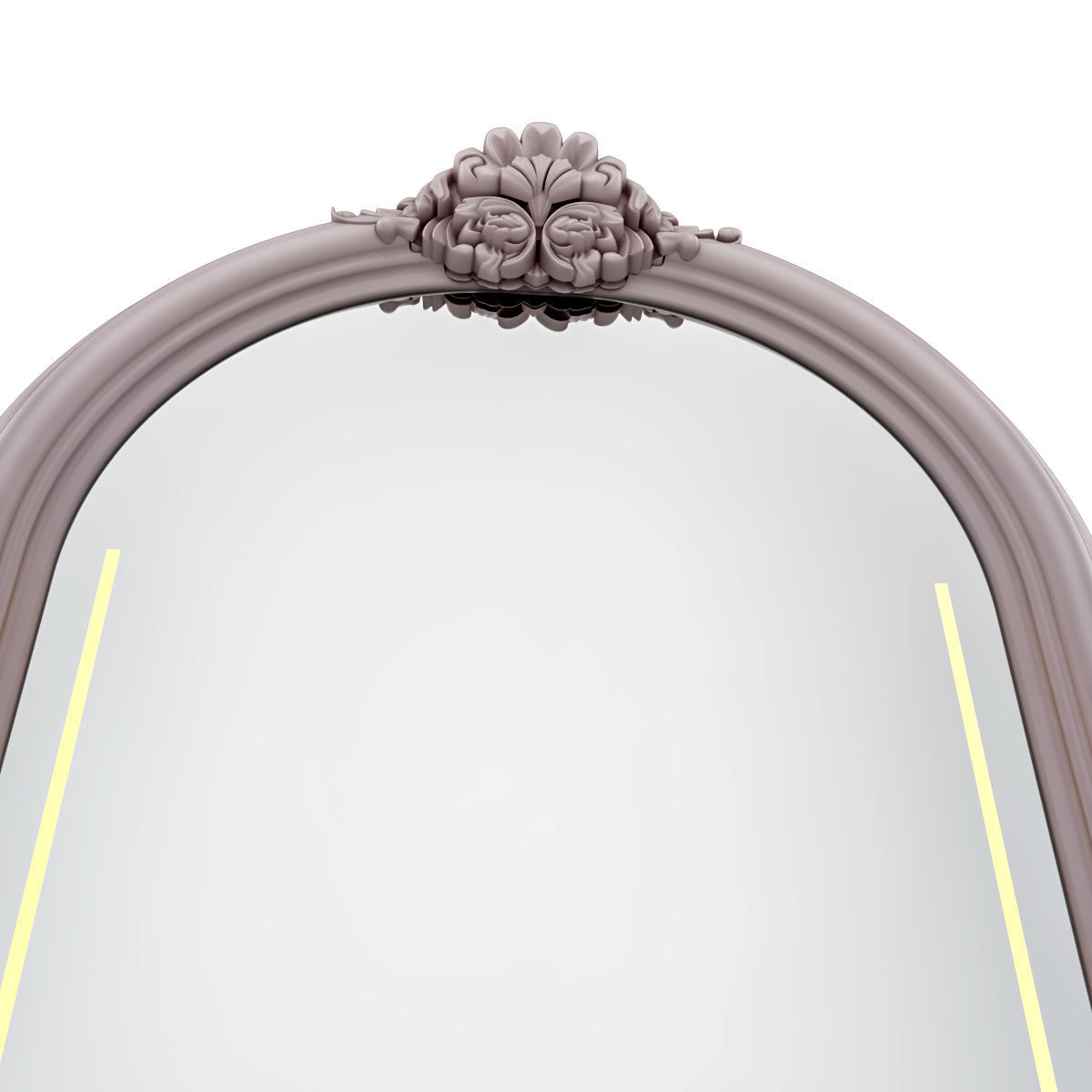 hairdresser table mirror pink green gold 3D model_6