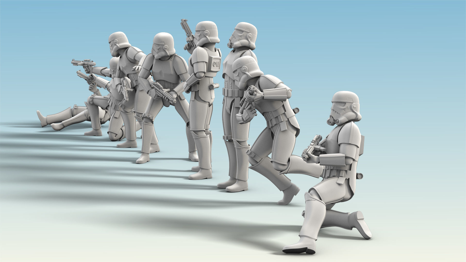 8 Figure Stormtrooper Printable Set-02 3D model_4