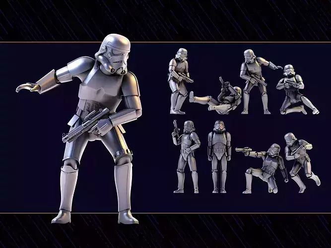 8 Figure Stormtrooper Printable Set-02